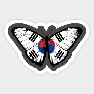 Vintage Korea Butterfly Moth | Pray For Korea and Stand with Korea Sticker